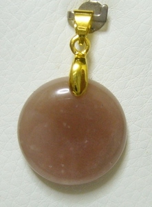 bzg# natural stone pendant top # orange moonstone 1