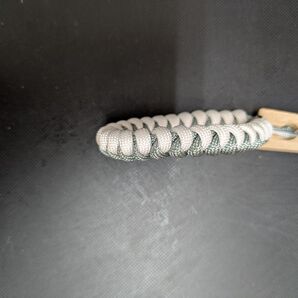 パラコードブレスレット ハンドメイド ホワイト&グレー