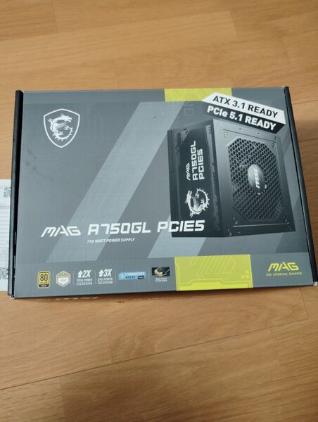 MSI MAG A750GL PCIE5 電源ユニット 750W ほぼ未使用