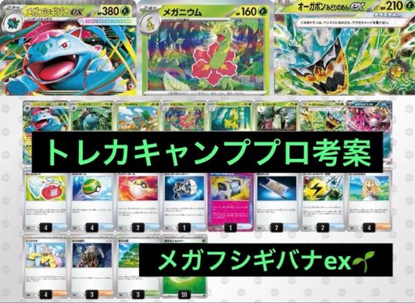 【最新】8/2 はるn選手使用 メガフシギバナex デッキ ポケカ 構築済み ポケモンカードゲーム