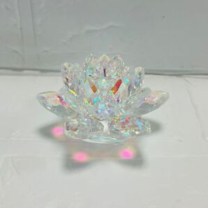 クリスタルロータス 蓮の花 オブジェ 置物
