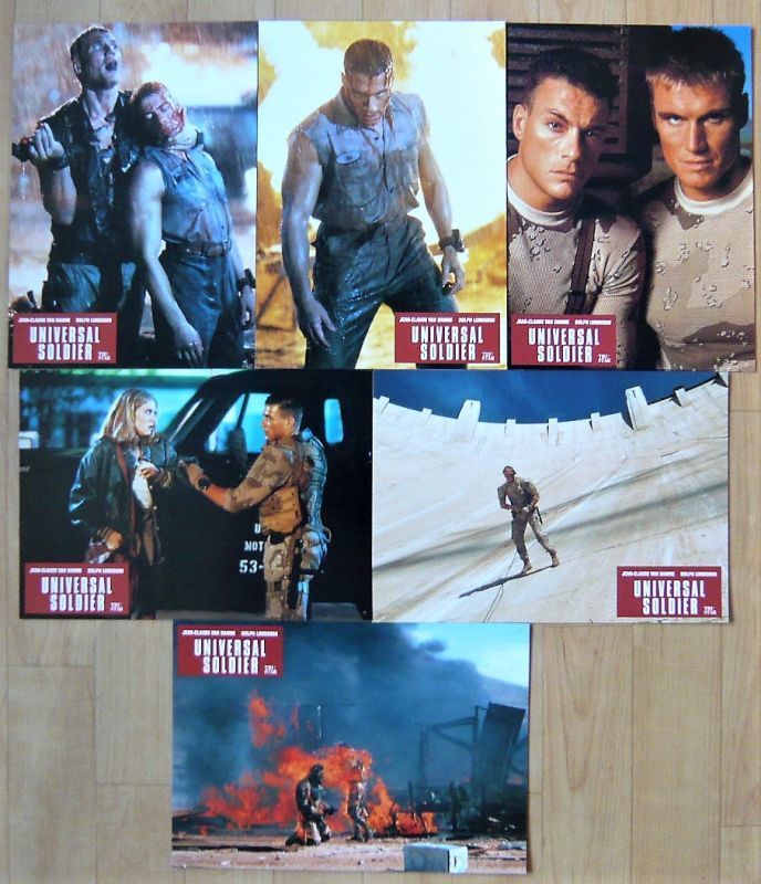 Universal Soldier German version original lobby card complete set of 12, movie, video, Movie related goods, photograph