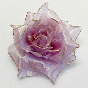  corsage 21M65 purple lame attaching rose 