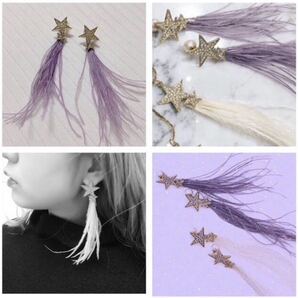 HONEYMIHONE 流れ星フェザーピアス