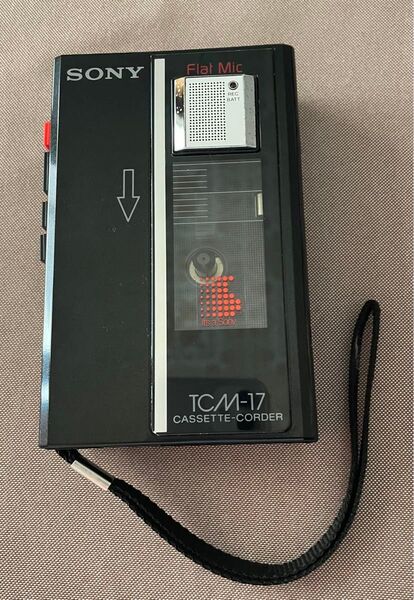 ソニー製のモノラルカセットテープレコーダー「SONY TCM-17」 中古品