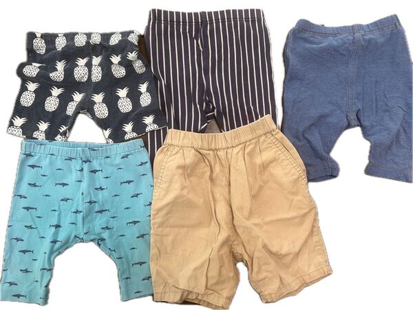 ベビー用カラフルパンツセット 80cm ズボン 男の子 ハーフパンツ ユニクロ 他