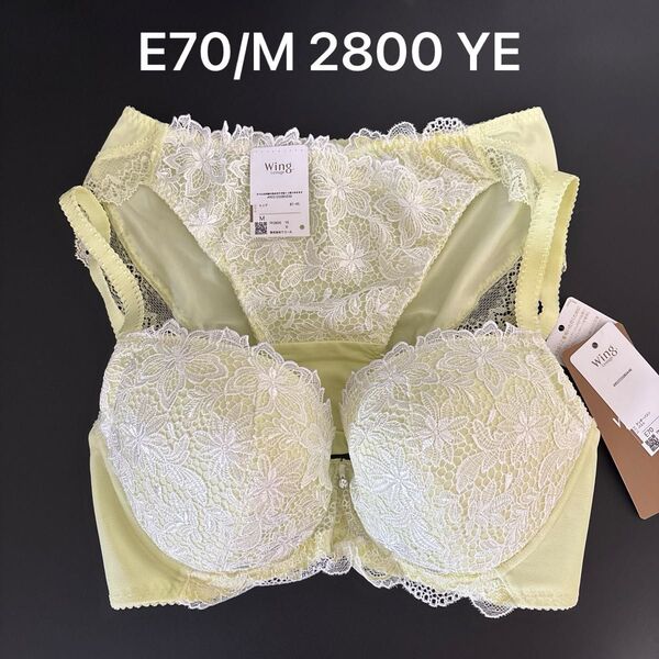 E70 2800 YE ワコール ウイング レシアージュ ブラジャーショーツセット
