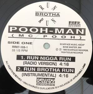 WESTSIDE / POOH-MAN / MC POOH / RUN NIGGA RUN / 1993 HIPHOP G-RAP