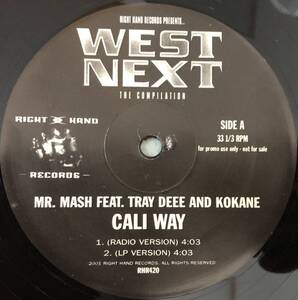 US PROMO ONLY / MR.MASH FEAT TRAY DEEE AND KOKANE - CALI WAY / 2001 G-RAP HIPHOP