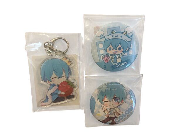 すとぷり ころん君のアクリルキーホルダー1個と缶バッジ2個