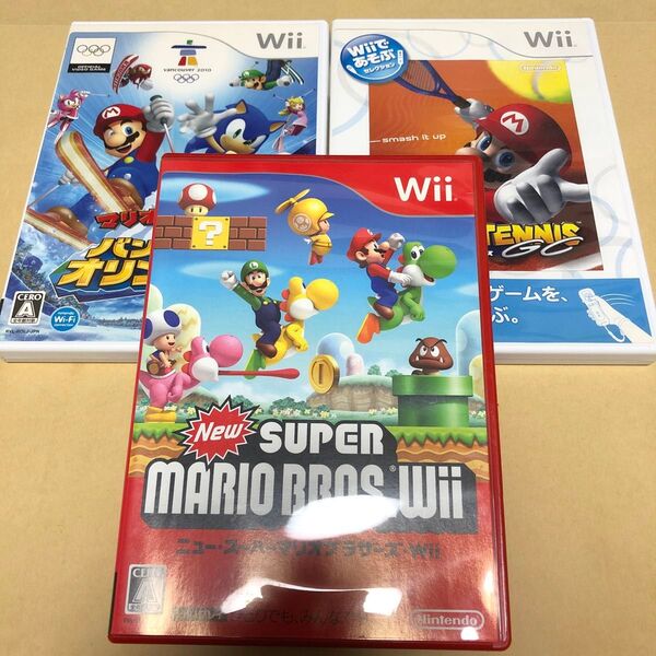 マリオテニス Wii、マリオ&ソニック ATバンクーバーオリンピックWii、Newスーパーマリオブラザーズ Wii