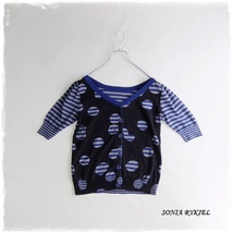 SONIA RYKIEL ■ ソニアリキエル ■ 半袖 コットンニット カーディガン tops_画像1