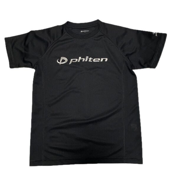 Phiten ファイテン Tシャツ ブラック シルバー Mサイズ バレーボール 練習 吸汗速乾