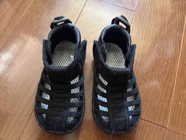キッズサンダル IFME branshes コラボ ブラック 14.0cm