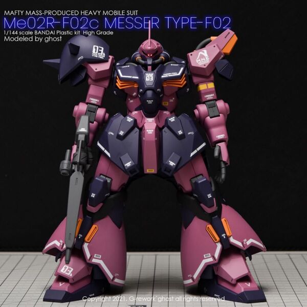 HGUC 1/144 メッサーF02指揮官機 用水転写式デカール他社製 ガンダム ガンプラ プラモデル