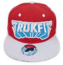 TRUKFIT トラックフィット 3Dロゴ スナップバックキャップ フリーサイズ （レッド×ホワイト）[並行輸入品]_画像2