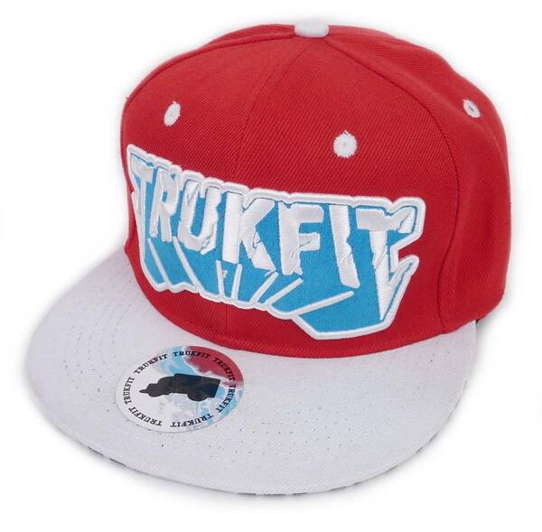 TRUKFIT トラックフィット 3Dロゴ スナップバックキャップ フリーサイズ （レッド×ホワイト）[並行輸入品]