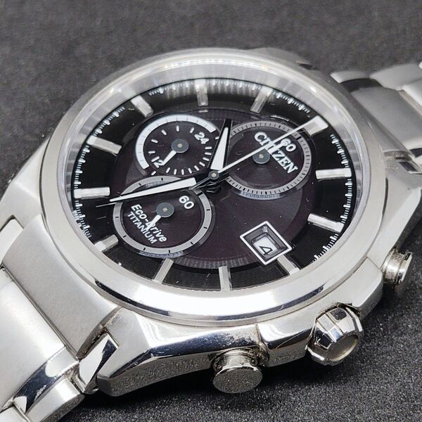 【レア 未使用級】Citizen Eco-Drive Titanium クロノグラフ ソーラー チタン