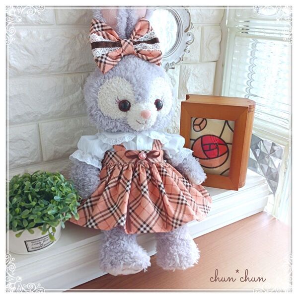 (少し生地織り難) ステラルー/リーナベル兼用 コスチューム Sサイズ ハンドメイド コーラルピンク