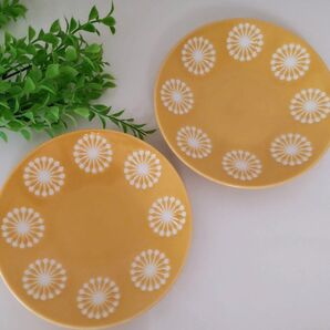 2枚 たんぽぽの皿 美濃焼MOCO 取り皿 ケーキ皿 パン皿 イエロー