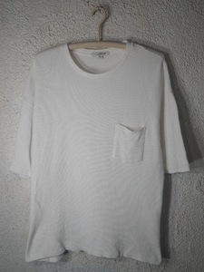 to1168 JOURNAL STANDARD　ジャーナル　スタンダード　日本製　オーバーシルエット　サーマル風　５分　カットソー　tシャツ　胸ポケット