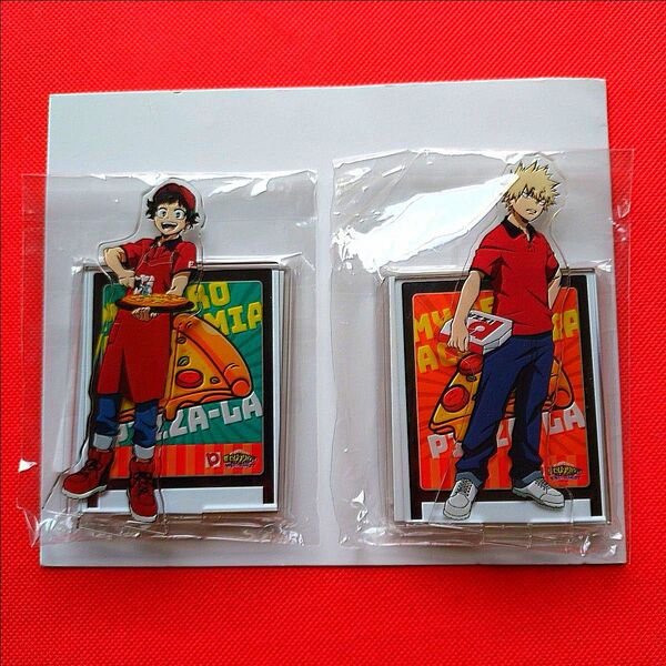 ★当選品★ ヒロアカ 緑谷 爆豪 2体セット PIZZA-LA アクリルスタンド A賞 アクスタ 100体限定 非売品 激レア