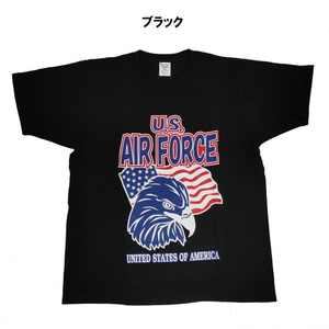 特価　HOUSTON　ブラック　Mサイズ　U.S.AIR FORCE　アメリカンイーグル　半袖　アウトドア　Tシャツ　ミリタリー 20200729-9M #21500