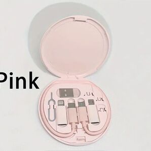 マルチ充電ケーブル ピンク
