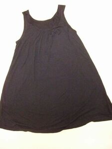  lady's new goods A498#S size # navy blue color tunic height tank top shirt * height length piling put on to 