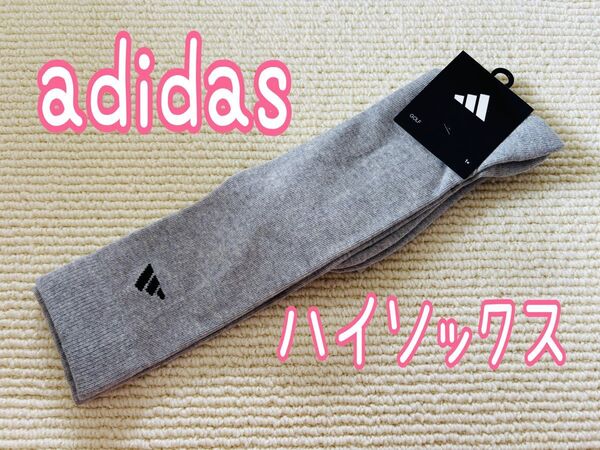 新品 アディダスゴルフ レディース ロゴ ハイソックス ネイビー