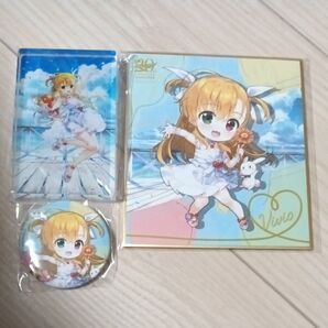 リリカルなのは DMM スクラッチ くじ ヴィヴィオ セット アクリルブロック バッジ 色紙