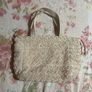 ★レストローズ★バッグ★オフホワイト★薔薇★LEST ROSE★