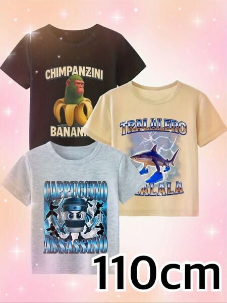 イタリアンブレインロット トゥントゥンサフール Tシャツ3枚セット 110cm 4-5y