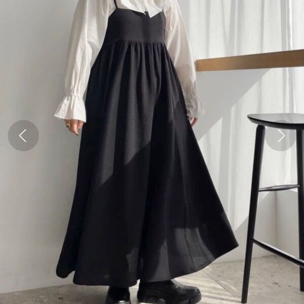 ローリーズファーム ロングキャミワンピース 黒
