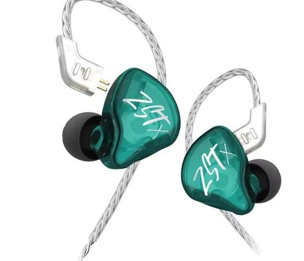 KZ ZST X 1DD+1BA ハイブリッド 有線イヤホン シアン 新品未開封