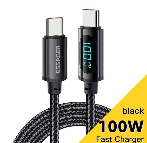 Essager USB Type-C PDケーブル 急速充電 100W ディスプレイケーブル タイプC 2本セット