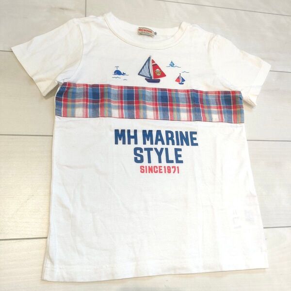 ミキハウス プッチー 120cm マリンスタイル Tシャツ 子供服 半袖Tシャツ 夏服