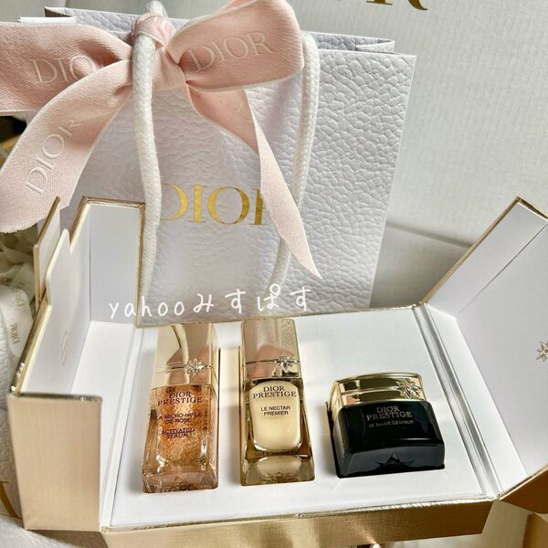 【ショッパー付】DIORPRESTIGE VIP限定ギフトBOX ルネクタープレミエ マイクロユイルRセラム ル ボームドミニュイ