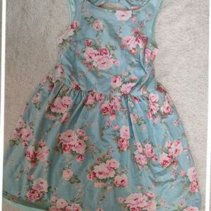 イング 花柄 リボン レトロ ヴィンテージ ワンピース ビッグリボン