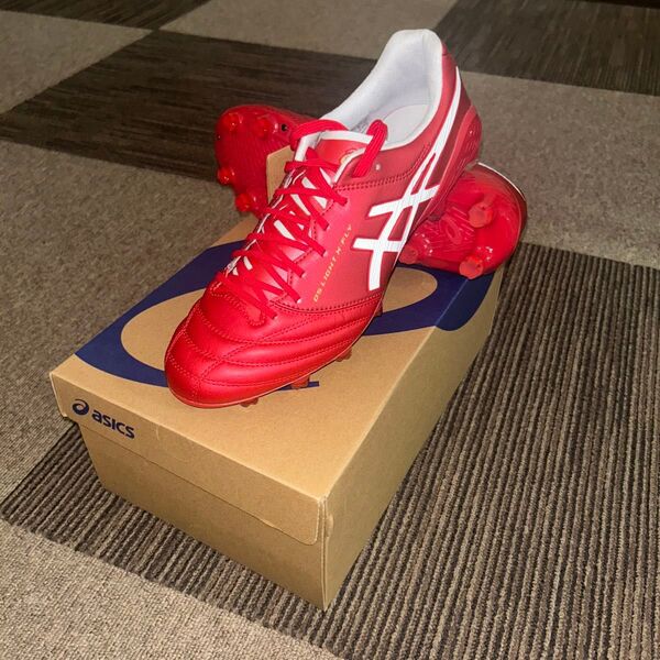 asics DS LIGHT X-FLY 5 サッカースパイク 26cm レッド アシックス ディーエスライトエックスフライ5