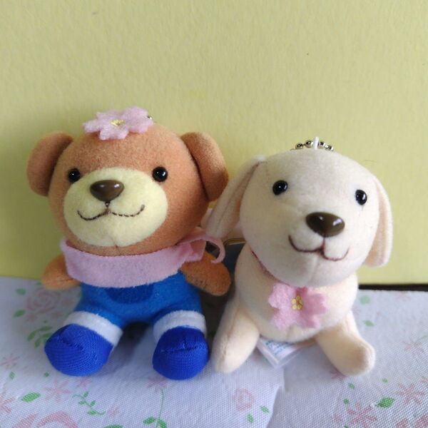 ベアーズ ウィッシュ ぬいぐるみ 春色マスコットキーチェーン 桜 クマ 犬