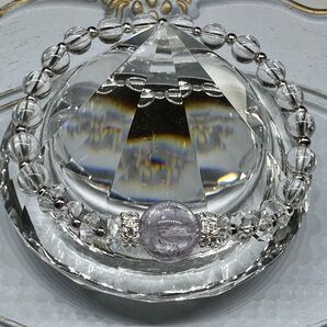 アイリスラベンダーアメジスト ヒマラヤ水晶 天然石 デザインブレスレット