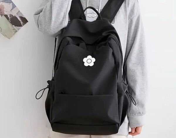 【新品】MARY QUANT マリークワント リュックサック/バックパック/ブラック男子兼用/大容量 旅行 通学 マザーズバッグ