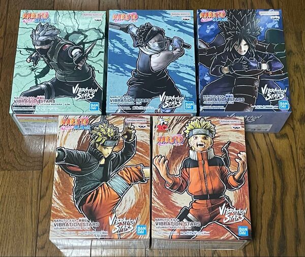 VIBRATION STARS NARUTO うずまきナルト うちはマダラ 桃地再不斬 はたけカカシ フィギュア 疾風伝 セット