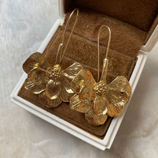花 大ぶり ピアス まとめ割 ゴールド 結婚式 ウエディングアクセサリー セット