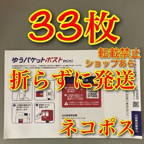 ゆうパケットポストmini 封筒 33枚 と油取り紙