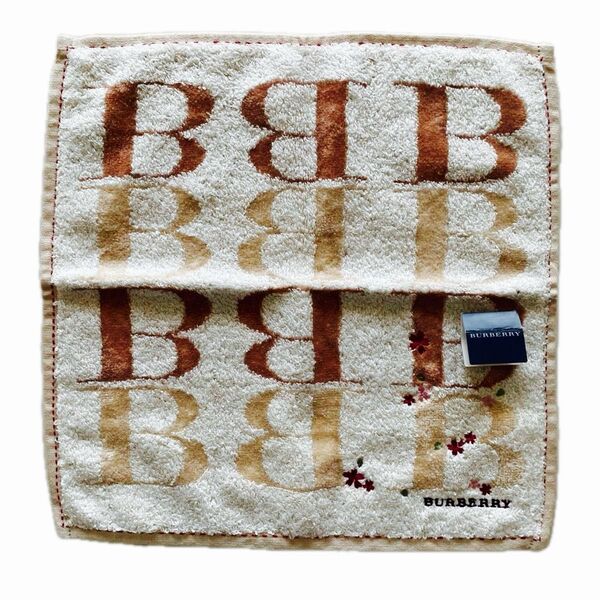 新品 burberryバーバリー ウォッシュタオルハンカチ タグ付き