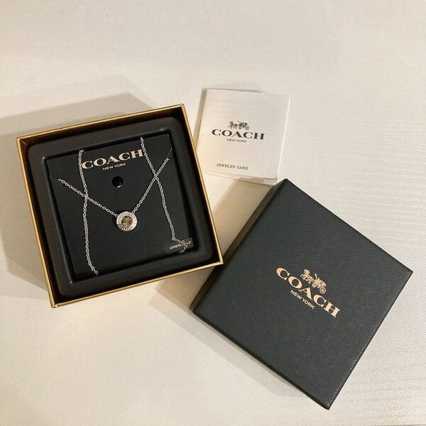 【未使用】ネックレス ブランド COACH コーチ アクセサリー シルバー F54514