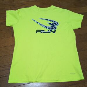 蛍光イエロー RUN Tシャツ