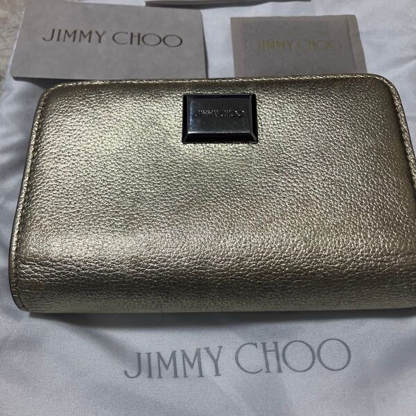 ジミーチュウ JIMMYCHOO 折り財布 財布 ウォレット 二つ折り ゴールド
